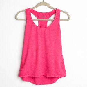 Athleta Racerback Tank Top Bright Pink Striped Size Large